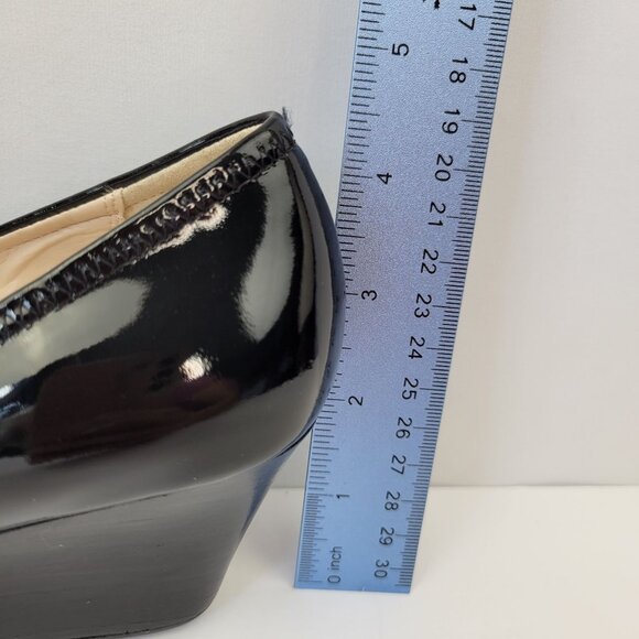 Cole Haan Emory Luxe Wedge Pumps Black Patent Size 7B - Picture 11 of 11